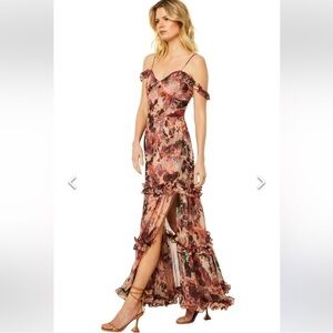 NWT Misa Avery Floral Sleeveless Dress In Flora Dream
